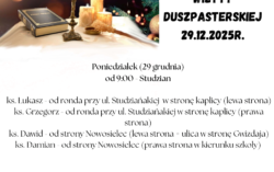 Harmonogram wizyty duszpasterskiej 2025r.